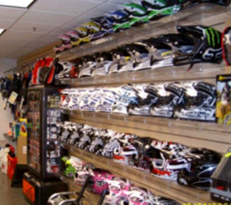 Parts Department Helmets section